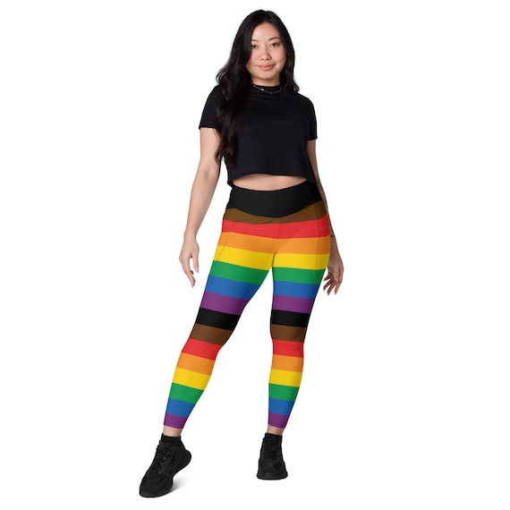 Gay Pride Rainbow Leggings With Pockets Inclusive Philadelphia