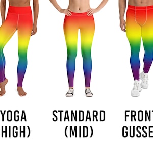 Ombre Gradient Rainbow Leggings for Gay Pride - Women's Men's