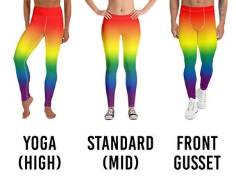 Ombre Gradient Rainbow Leggings for Gay Pride - Women's Men's