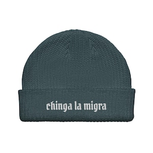 Chinga La Migra Ribbed Beanie for Radical Left Scum