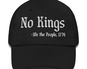 No Kings - We the People 1776 - Protesta contra la oligarquía y Trump - Gorra de béisbol bordada