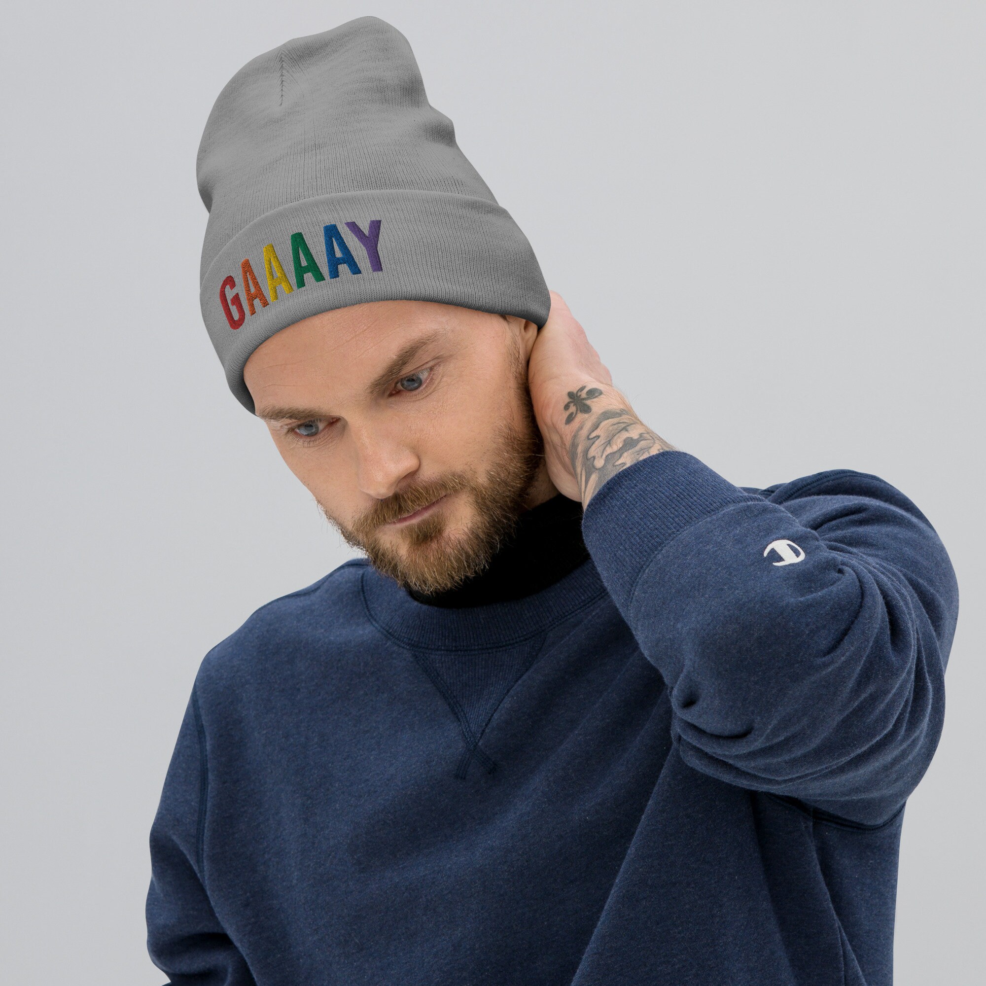 GAAAAY Beanie Hat - Gay Pride Rainbow - Lesbian - Twink - Bear - Etsy