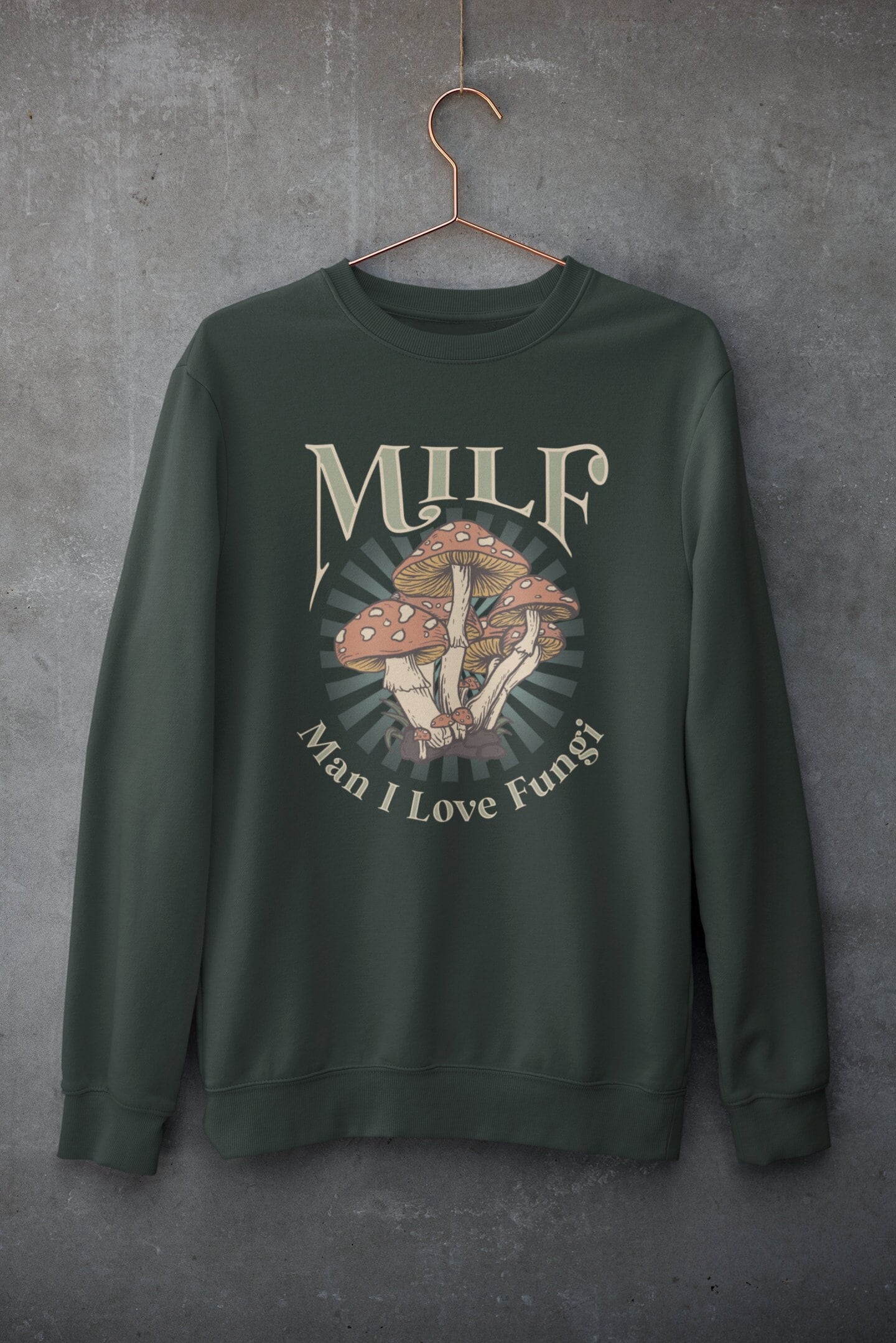 Discover Mushroom Sweatshirt - MILF Man I Love Fungi - Boho Mama - Mother's Day Gift Sweatshirts