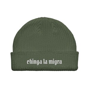 Chinga La Migra Ribbed Beanie for Radical Left Scum