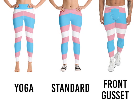 Trans Flag Leggings Plus Size Transgender Flag Leggings Trans