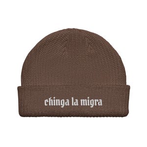 Chinga La Migra Ribbed Beanie for Radical Left Scum
