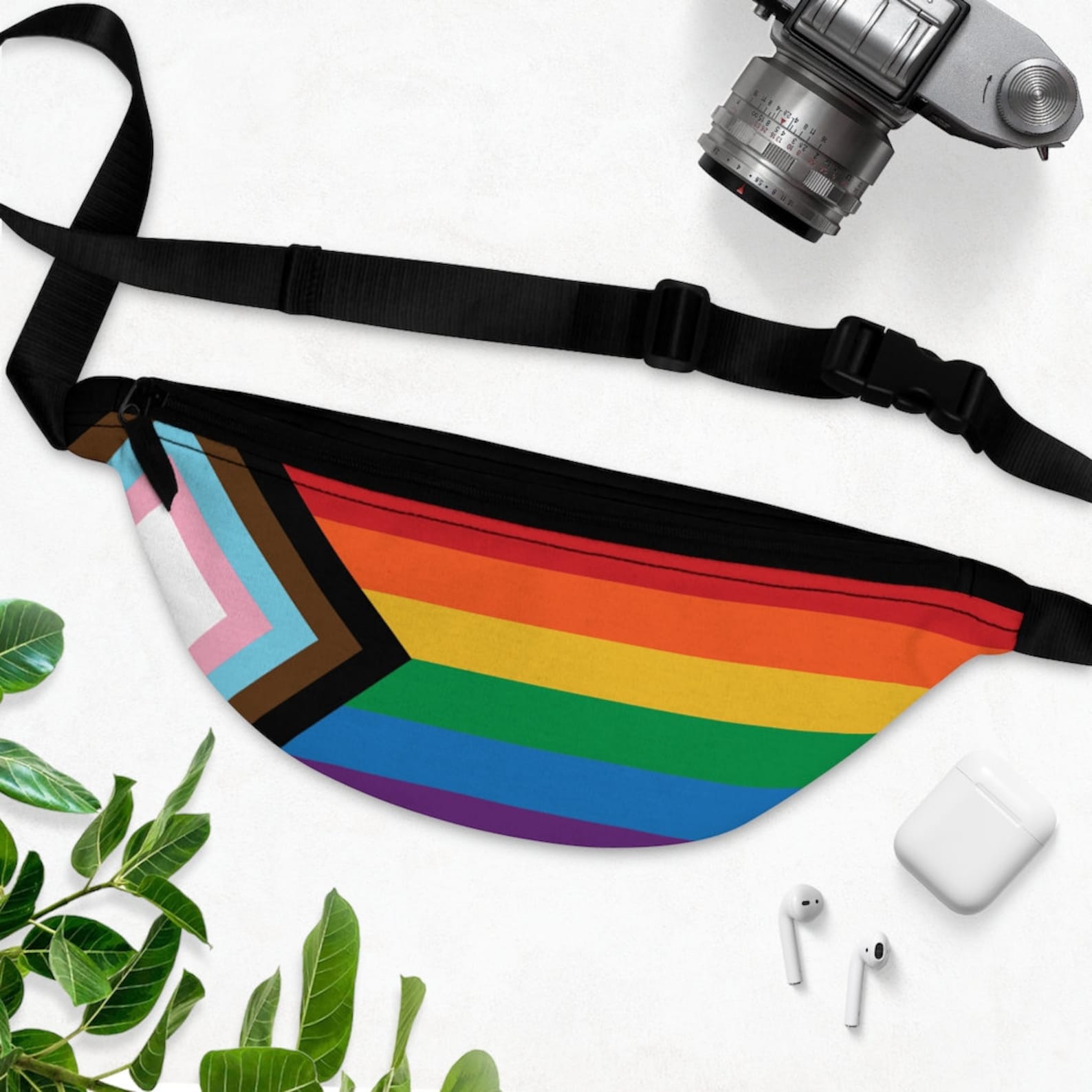 Gay Pride Flag Fanny Pack Progress Pride Rainbow With Etsy
