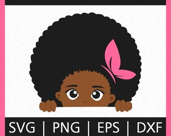 Download Barcut Peek a boo Afro boy SVG African American Peeking Boy | Etsy