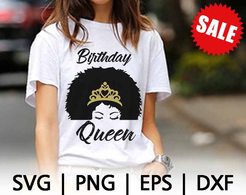 Download Barcut Afro SVG African American Woman Birthday Queen | Etsy