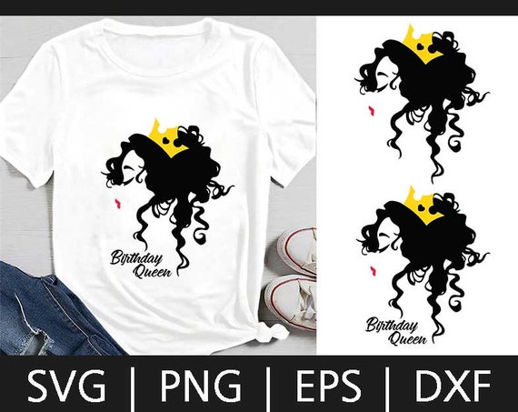 Download Barcut Afro SVG African American Woman Birthday Queen | Etsy