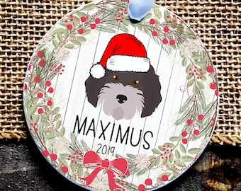 aussiedoodle christmas ornament