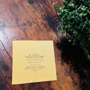JW Microfiber Cloths for Pioneers/ JW pioneer gifts/ Leaf Scripture Stamp/ English or Spanish