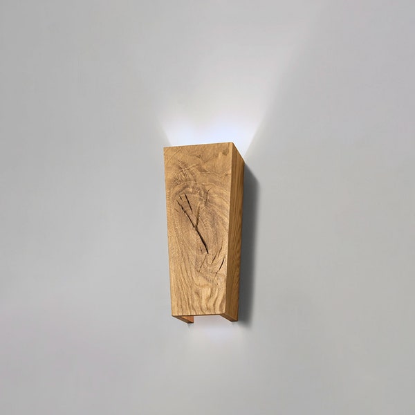 Wandleuchte Industrie handgefertigt Wohnkultur Beleuchtung RAMUS Leuchten Massivholz rustikal mit Knoten Wurzelknäuel handgefertigt