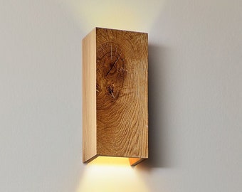 wall wooden sconce lamp industrial handmade home decor lighting SECUNDUS G-9 lights solid rustic wood with knots burl knag handcrafted