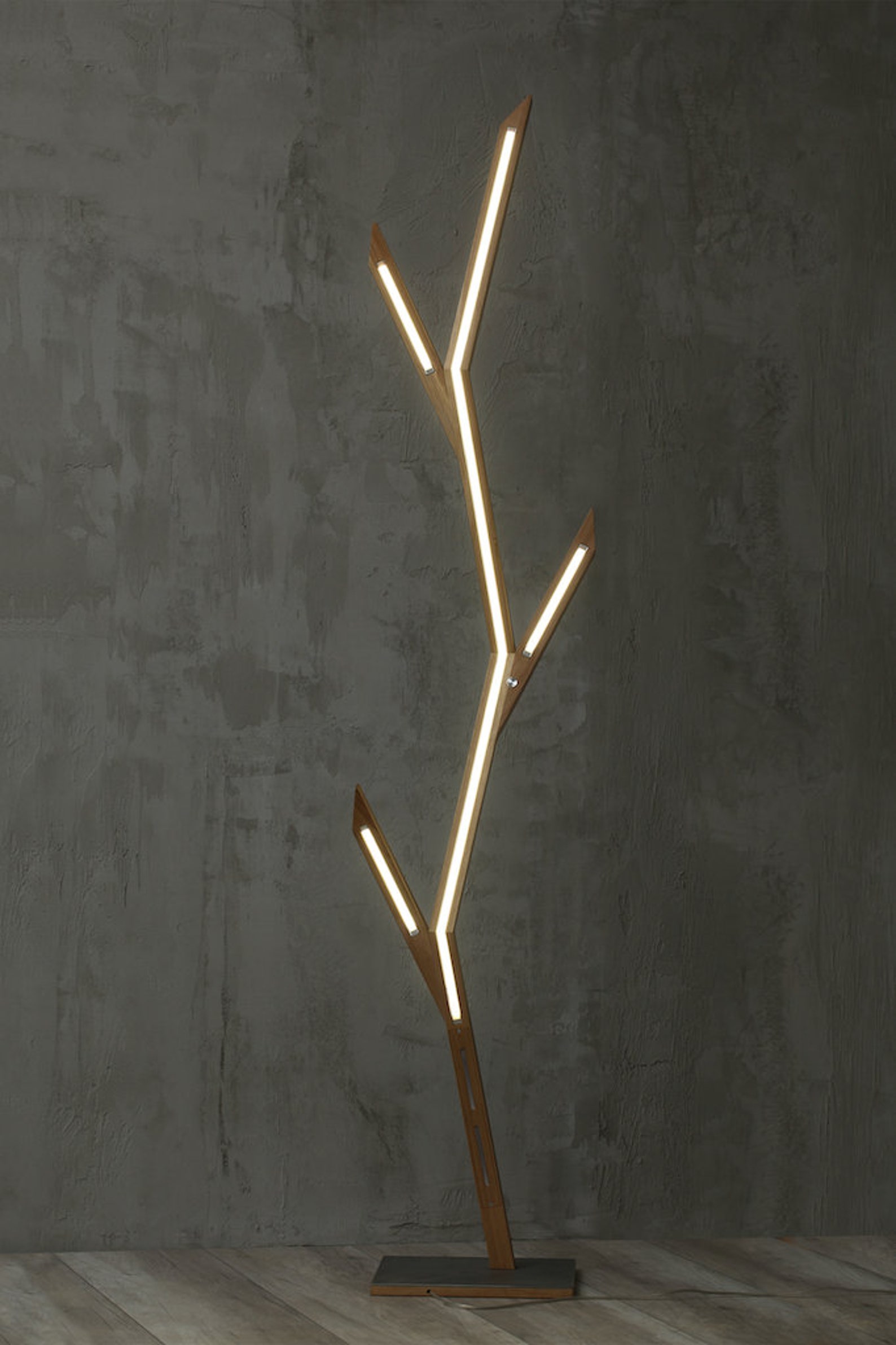 Floor Wood Lamp Steel Stand Tall Floor Lamp Loft FURY Hi-end - Etsy