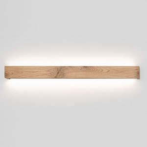 minimalist wooden linear wall lamp ambient light SLIMPEACE Moder Rustic high quality handcrafted 100cm / 39,2 inch