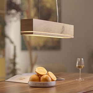wooden pendant lamp wood hanging lamp lightining handmade dinning table lamp SPLIT solid wood handcrafted