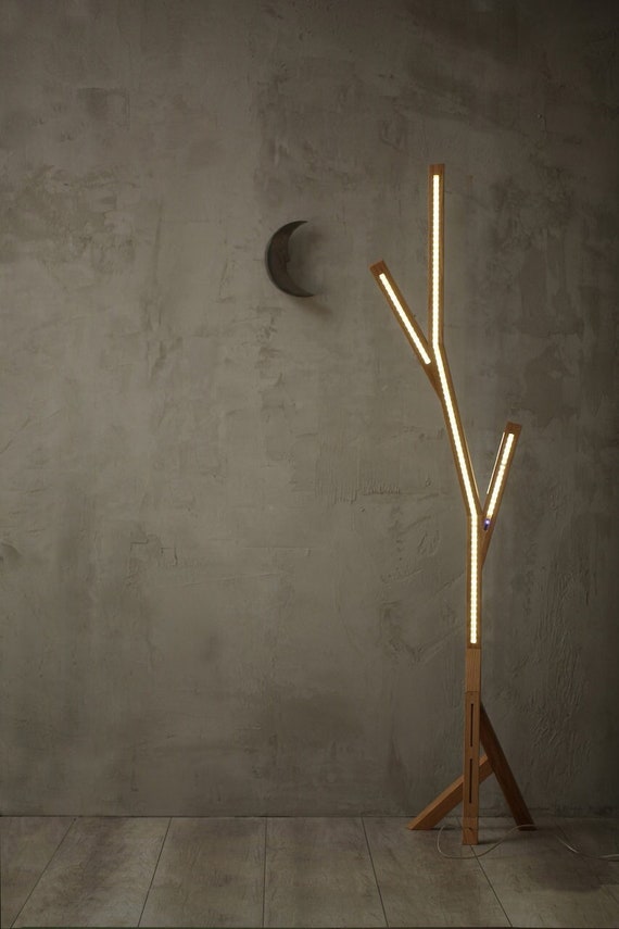 Tall wooden lamp stand deals
