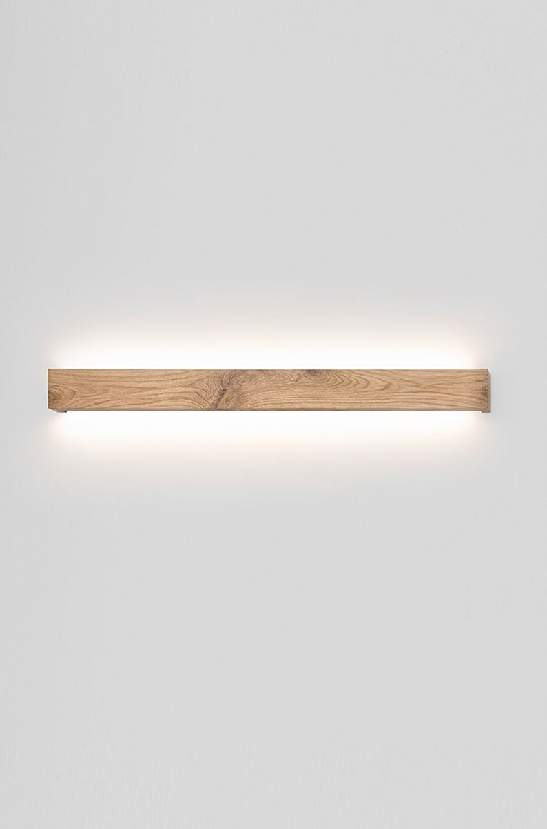 Mid century modern Wall decor Linear wooden Wall lamp SLIMPEACE Modern Rustic Wall lights High quality Handcrafted 100cm / 39,2