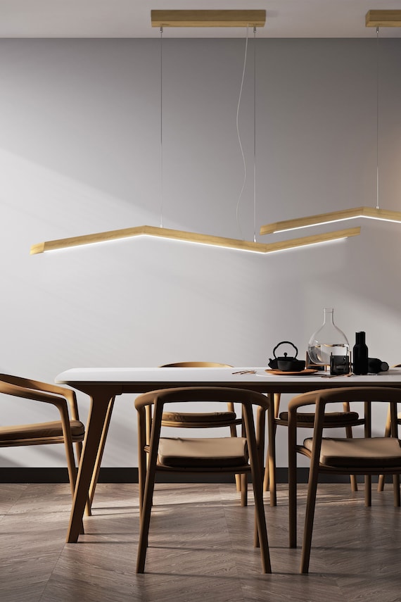 Pendant Lamp Wood Hanging Lamp Lightning Handmade Dining Table