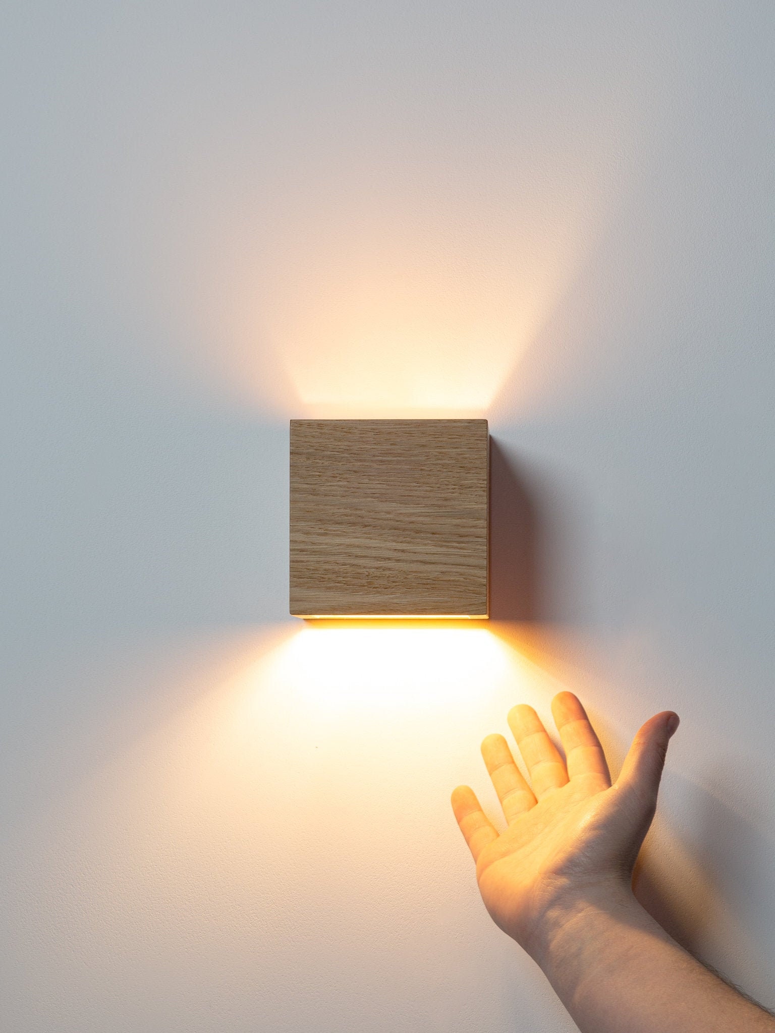 Wohnkultur Leuchter Lampe Holz Wandleuchte exklusive QUBIQ hochwertige handgefertigte