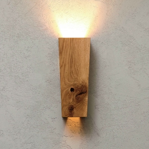 wooden sconce wall lamp industrial handmade home decor lighting RAMUS lights solid rustic wood with knots burl knag handcrafted