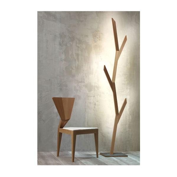 lampe sur pied en bois support en acier lampe sur pied haute mezzanine FURY hi-end handcrafted