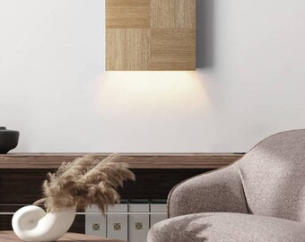 wooden wall lamp DANDY II veneer high end finish minimalistic design