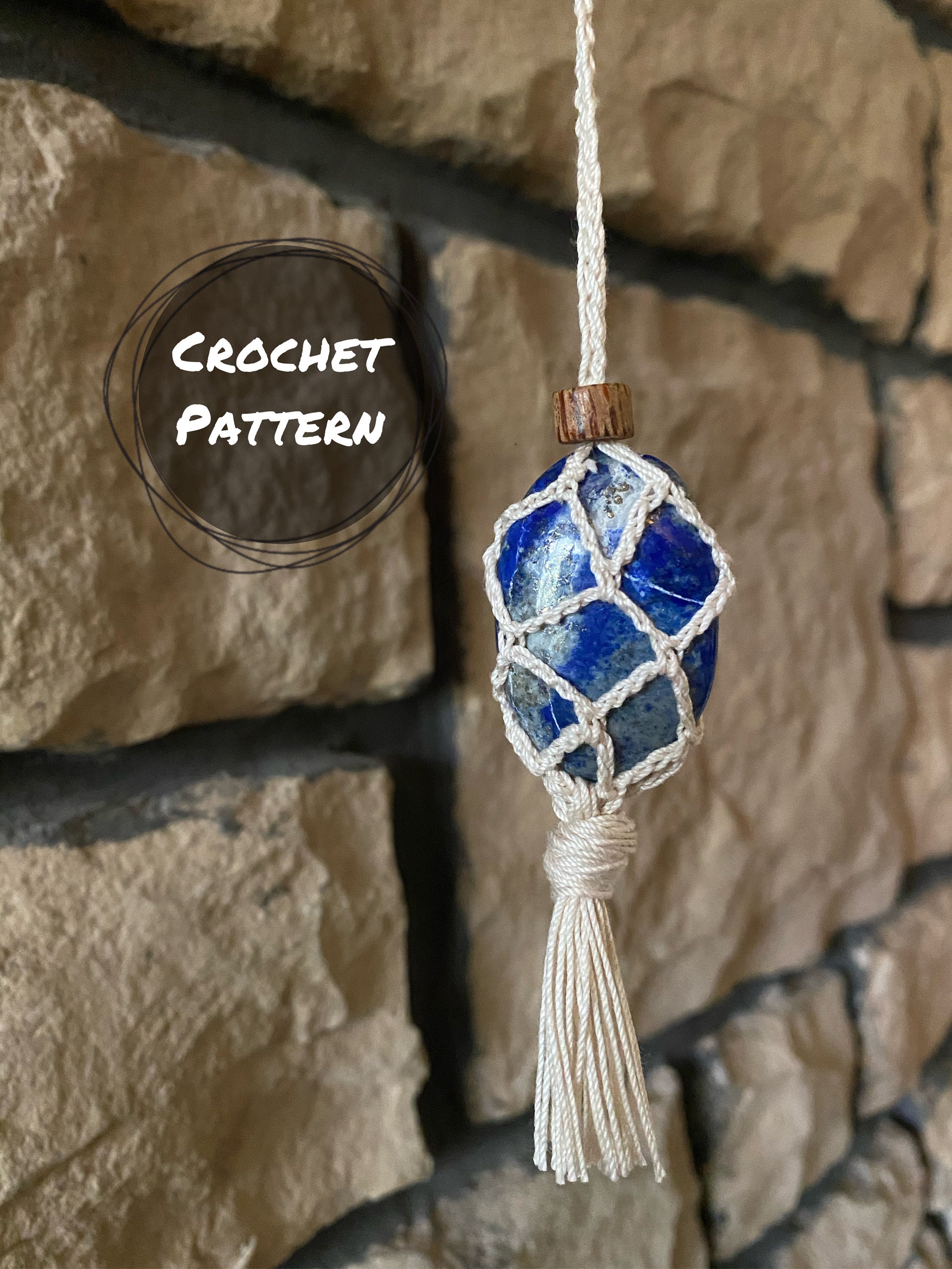 Crochet Crystal Pouch Pattern Stone Necklace Interchangeable Necklace