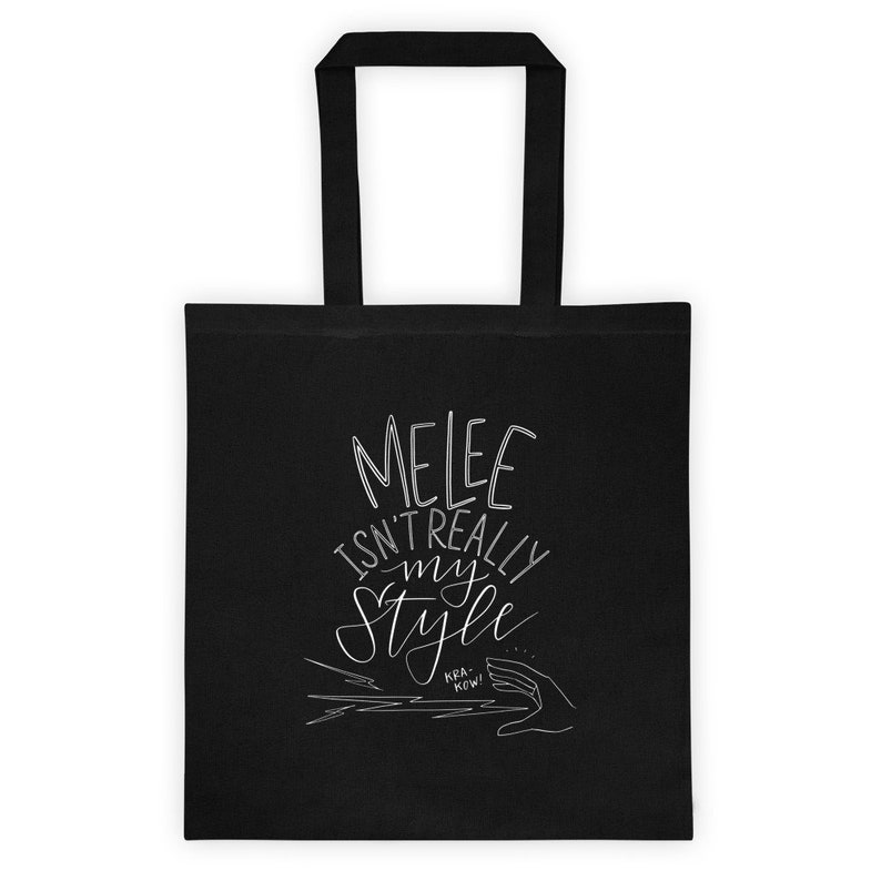 Black Color Mage Tote Bag