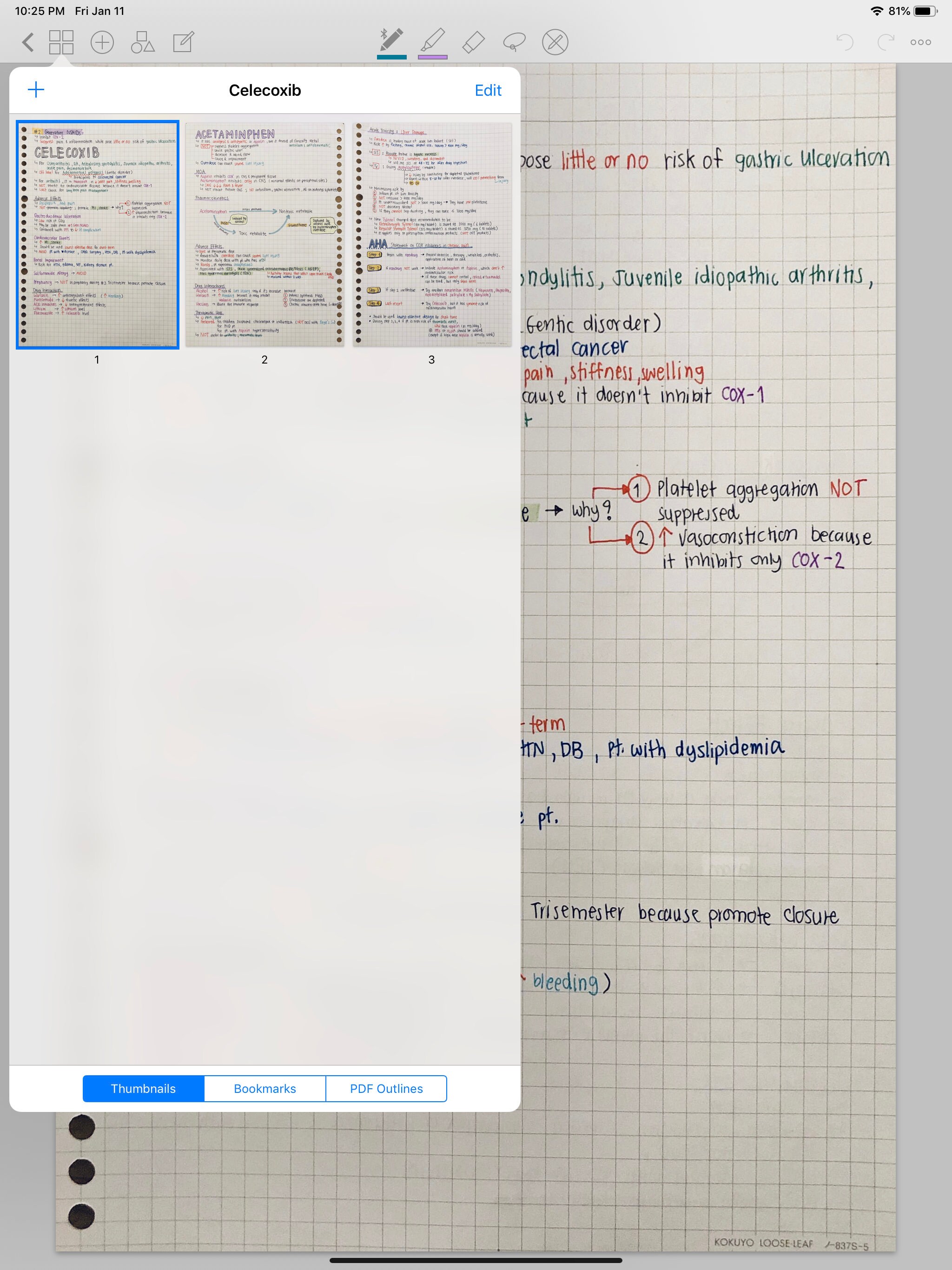 Pharmacology Celecoxib Acetaminophen Etsy