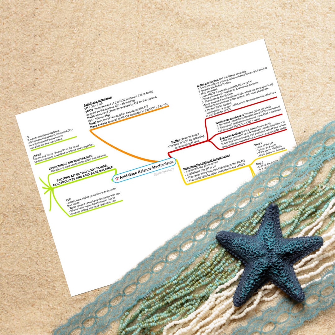 Med Surg : Acid-base Balance Mechanisms - Etsy