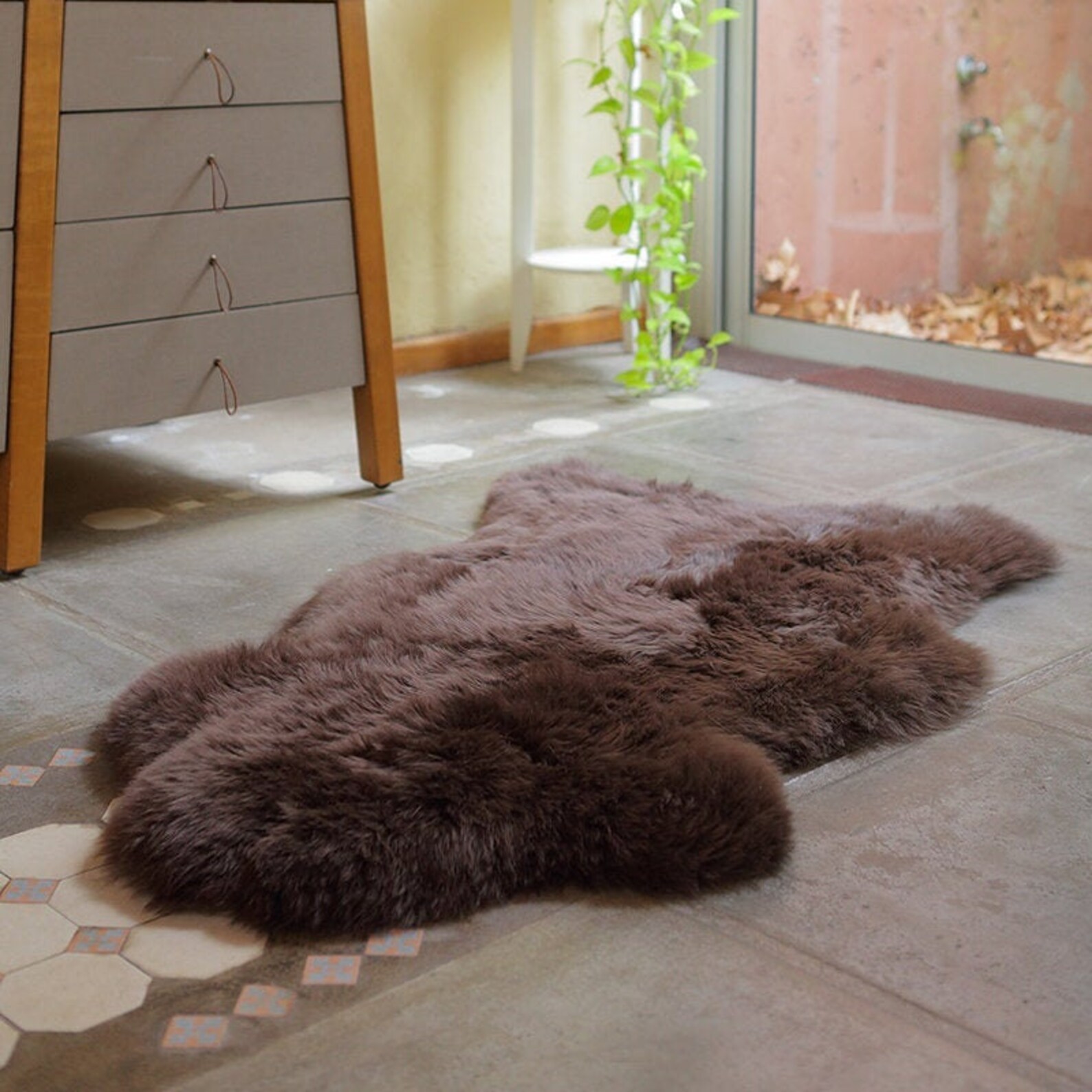 Single Sheepskin Rug Brown Chocolate Sheepskin Rug Etsy