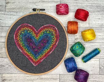 Happy Hearts Hand Embroidery Kit with Exclusive Class Video