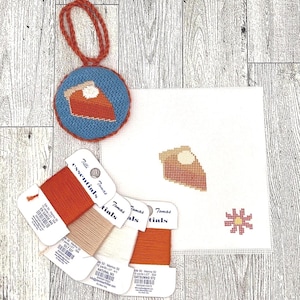 Pumpkin Pie Mini Needlepoint Canvas - Fall Themed Project