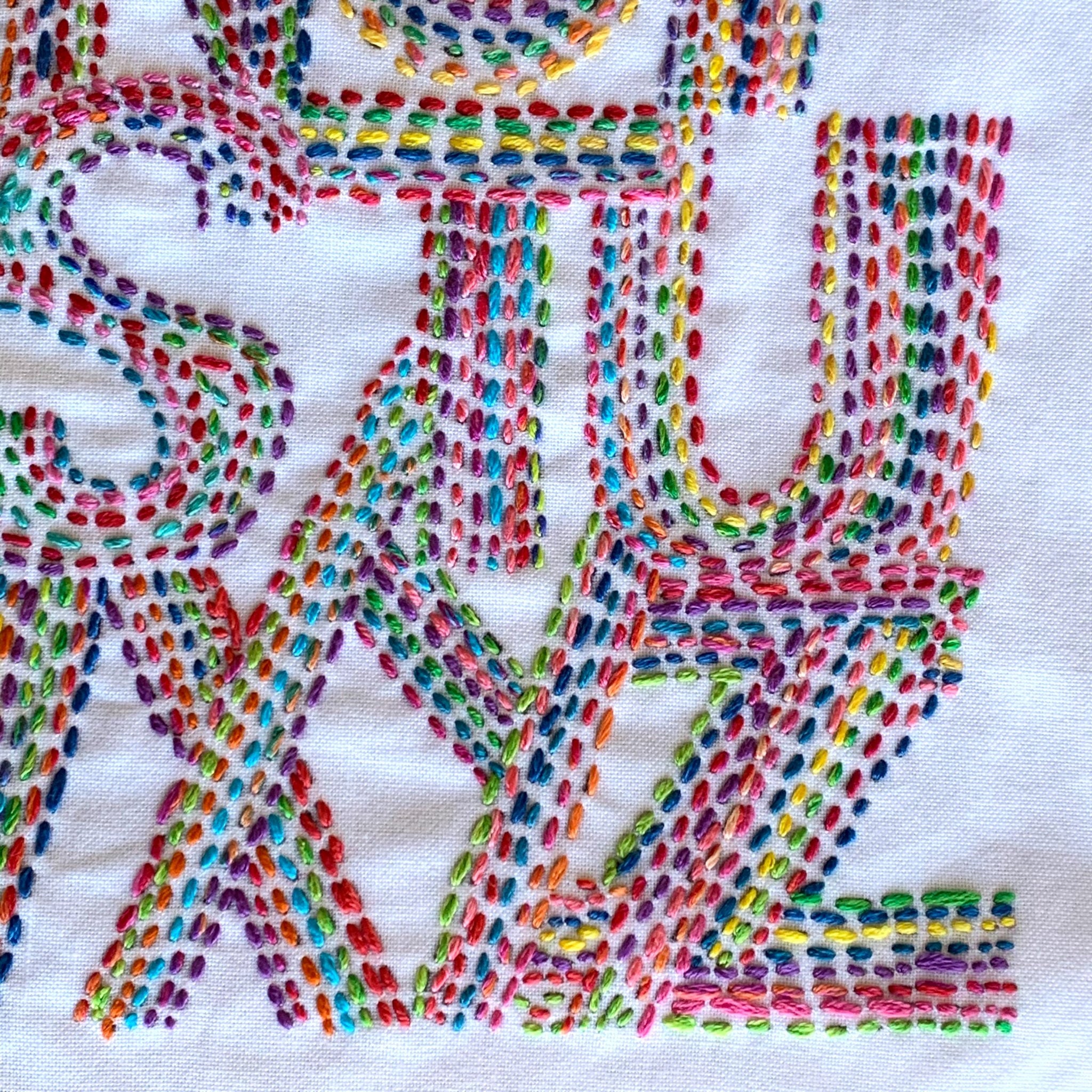 ABC Sprinkle Modern Embroidery Sampler Dropcloth Samplers Etsy