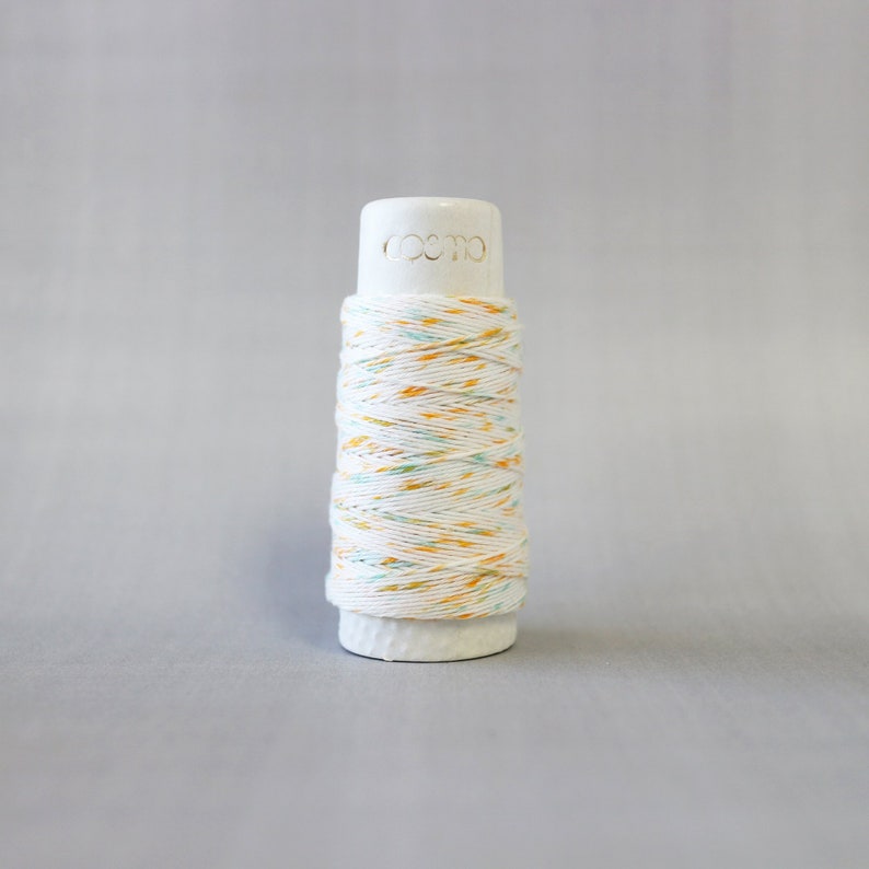 Sashiko Thread Shaved Ice Orange Blue Variegated Hidamari Sashiko Thread