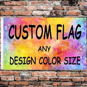 Custom Flags, Polyester, Single & Double Sided, Advertising, Personalized Gift, Event Banner, Wall Decor, Print Image, Logo, Text Anything