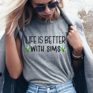 Life Is Better With SIMS Jersey Short Sleeve Shirt, Gift for The Sims Lover, Simmers, Gamers