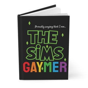 The SIMS Gaymer LGBTQ Gamer Hardcover Journal Matte - The SIMS Video Game