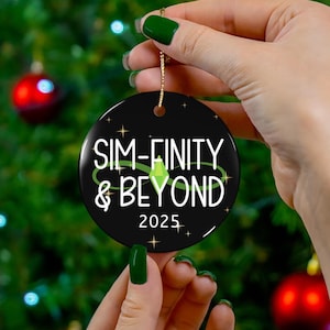 Sim-finity And Beyond Ceramic Ornament, Christmas Gift for The Sims Lover, Simmers, Gamer 2025