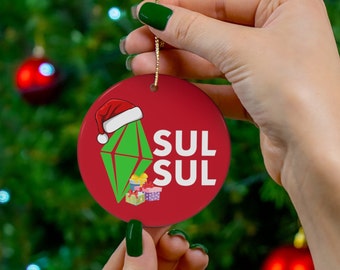 The Sims Greetings Sul-Sul Green Plumbob Ceramic Ornaments - Assorted Shapes