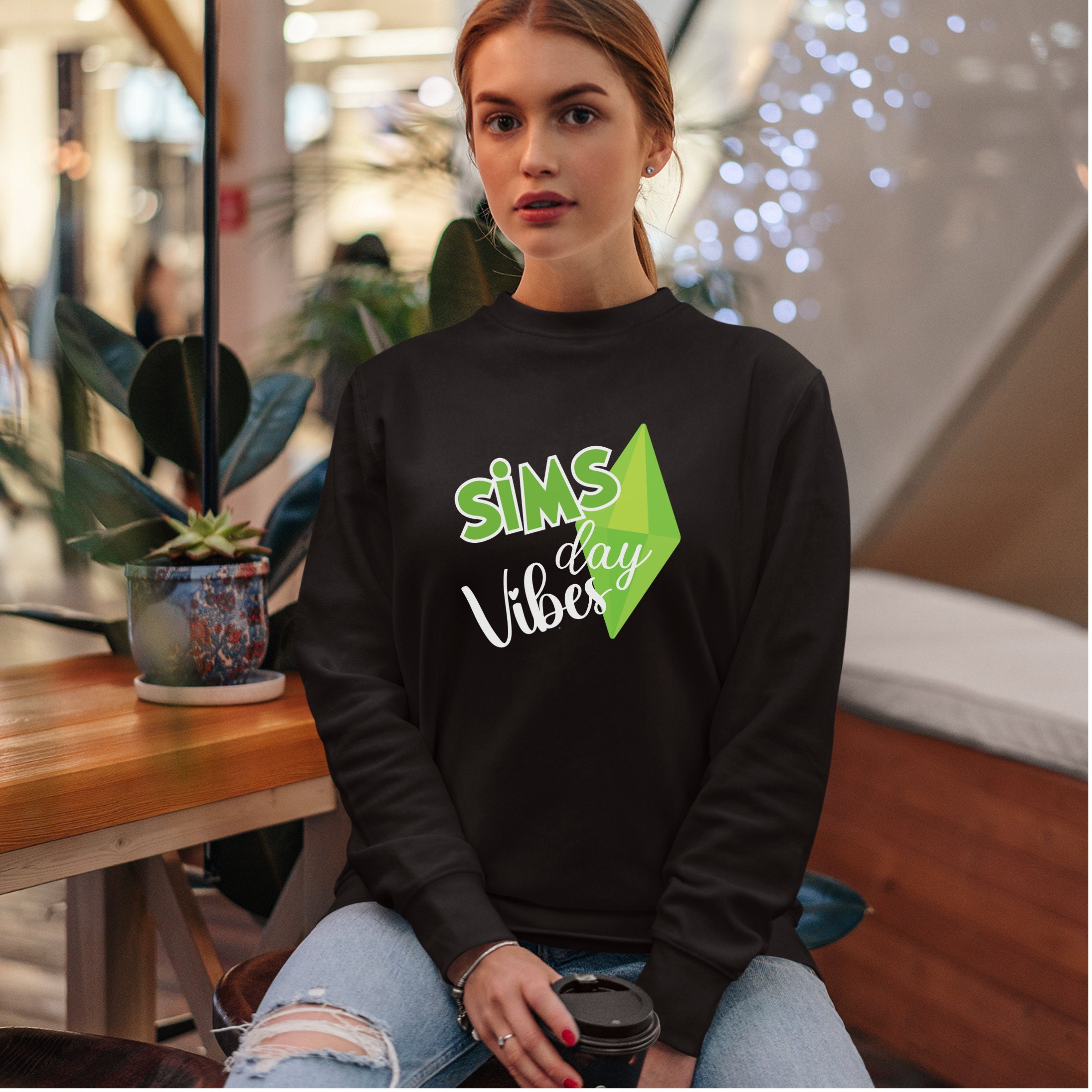 SIMS Day Vibes, The Sims, Video Game, Gamer Gift, Simmer, Crewneck Sweatshirt