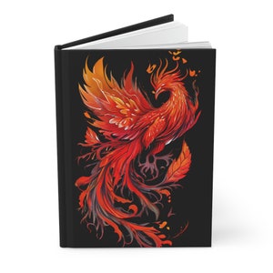 Fiery Phoenix Rebirth Hardcover Journal Matte