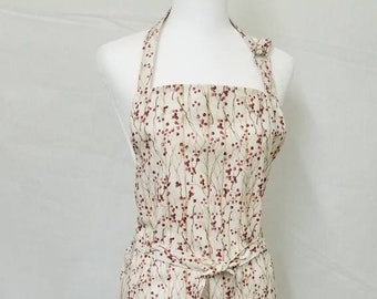 Delantal de algodón con diseño de bayas otoñales: Delantal de chef ajustable
