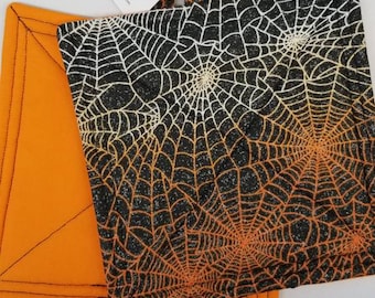Agarraderas acolchadas para Halloween: Decoración de cocina con telaraña (juego de 2)