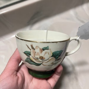 Floral Tea Cup Candle