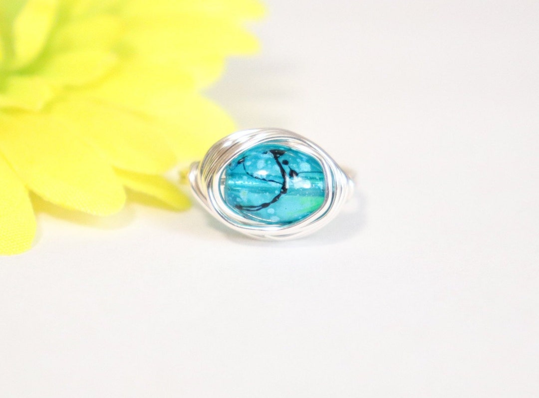 Wire Wrapped Ring, Wire Wrap Ring, Silver Band Ring, Rings for Women ...