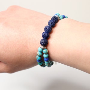 Palma Gemstone Navy Bangle main image 1