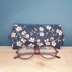 Cherry Blossom Fleece Fabric Glasses Case image 5